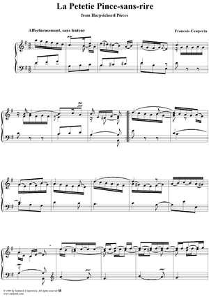 Harpsichord Pieces, Book 4, Suite 21, No.5:  La petetie Pince-sans-rire