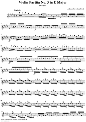 Violin Partita No. 3 in E Major
