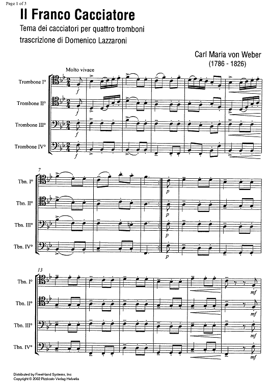 Il Franco Cacciactore - Score