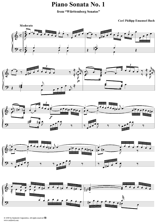 Wurttemberg Sonatas: Piano Sonata no. 1 in A Minor