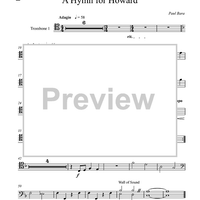 A Hymn for Howard - Trombone 1
