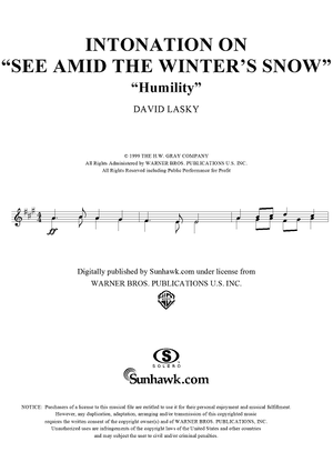Intonation on "See Amid the Winter's Snow" - Trumpets