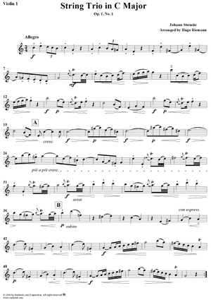 String Trio in C Major, Op.1, No. 1 - Violin 1