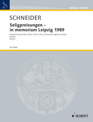 Die Seligpreisungen - in memoriam Leipzig 1989 - Score