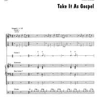Take It As A Gospel - Score