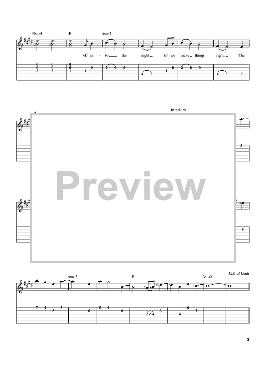 Come A Little Closer" Sheet Music by Dierks Bentley for Easy Guitar Tab Sheet Music Now