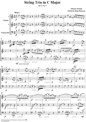 String Trio in C Major, Op.1, No. 1 - Score
