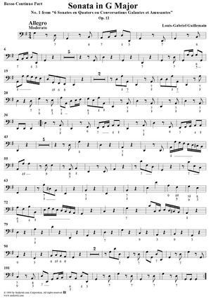 Sonata No. 1 in G Major - Basso Continuo