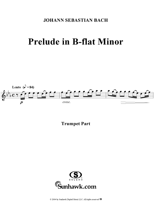 Prelude in B-flat Minor - Trumpet