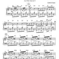 Berceuse - from "Dolly" Suite, Op. 56 - Keyboard or Guitar