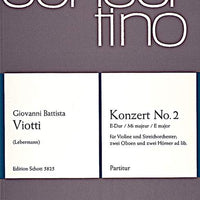 Concerto No. 2 E Major - Score