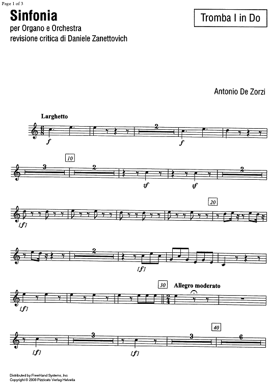 Sinfonia - Trumpet in C 1