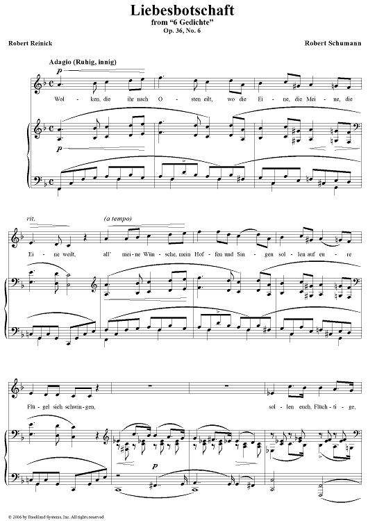 Liebesbotschaft, Op. 36, No. 6
