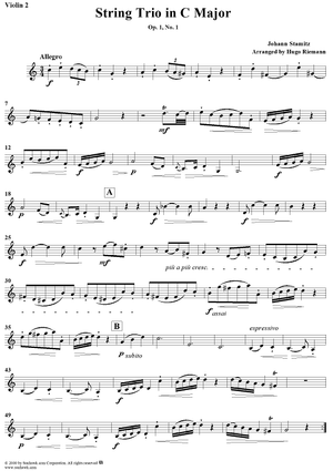 String Trio in C Major, Op.1, No. 1 - Violin 2