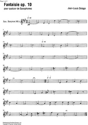 Fantaisie Op.10 - Baritone Saxophone