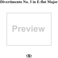 Divertimento No. 3 in E-Flat Major, K166 (K159d) - Score