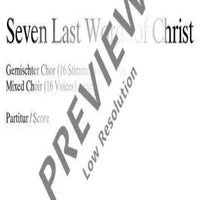 Seven Last Words of Christ - Choral Score