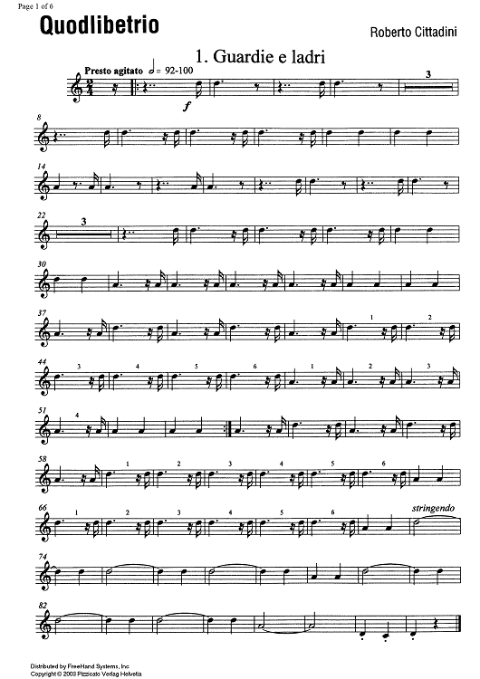 Quodlibetrio - Clarinet in B-flat