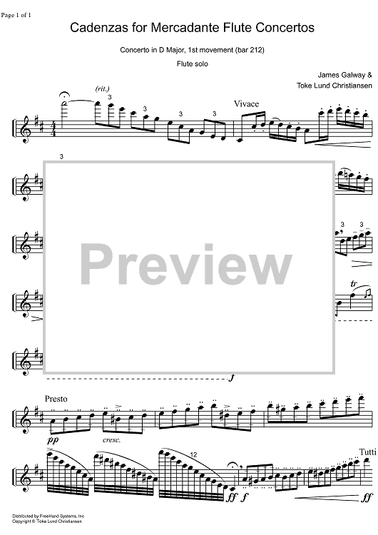 Cadenza Concerto D Major  1st movement - Flute