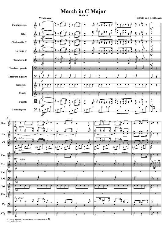 March in C major - Full Score