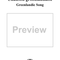 Chanson groënlandaise (Greenlandic Song)