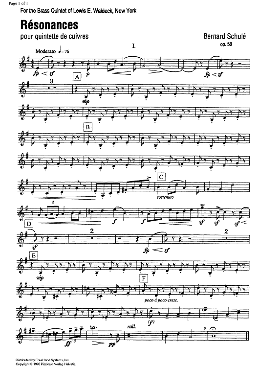 Résonances Op.58 - Trumpet in C 1
