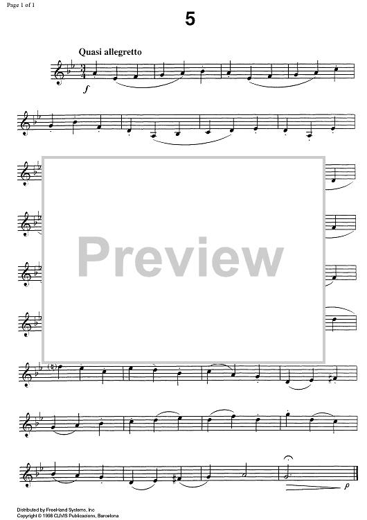 Studies for clarinet, Vol. 2 No. 5 - Clarinet