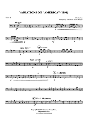 Variations on "America" (1891) - Tuba 1