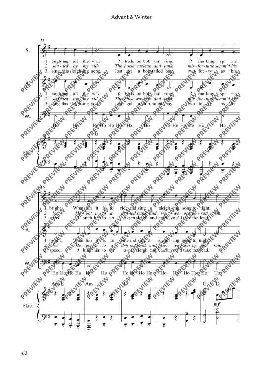 Jingle Bells (James Pierpont) » Sheet Music for Men's Choir