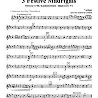 3 Festive Madrigals - Trumpet 2