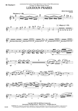 Loudoun Praises - Bb Clarinet 1