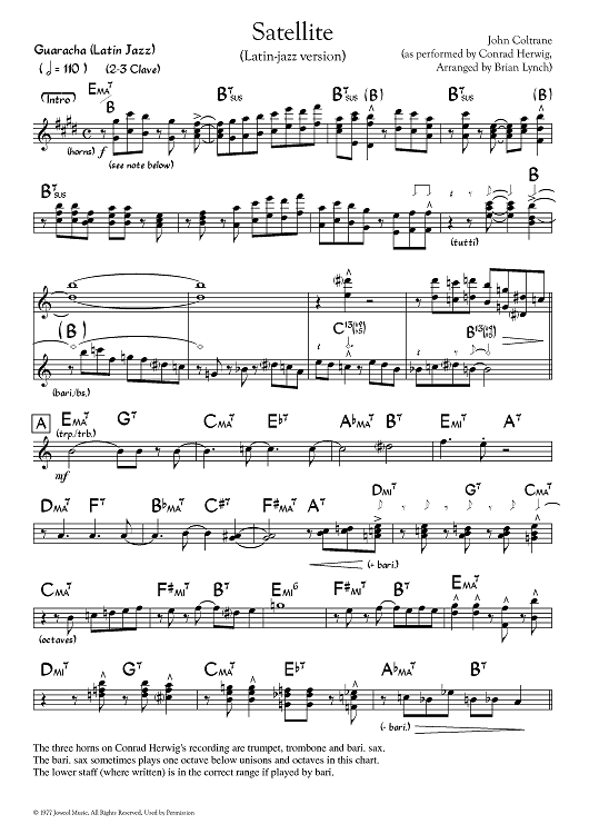 Satellite (Latin-jazz version) - Eb Instruments