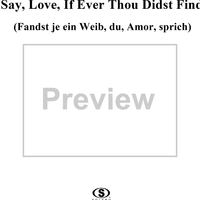 Say, Love, If Ever Thou Didst Find
