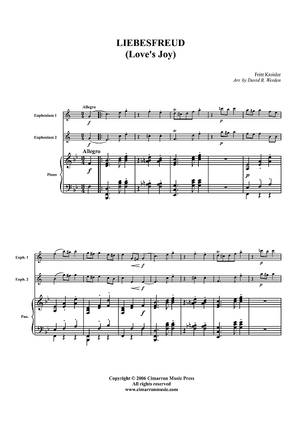 Liebesfreud (Love's Joy) - Piano Score