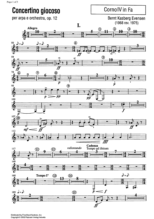 Concertino giocoso Op. 12 - Horn in F 4