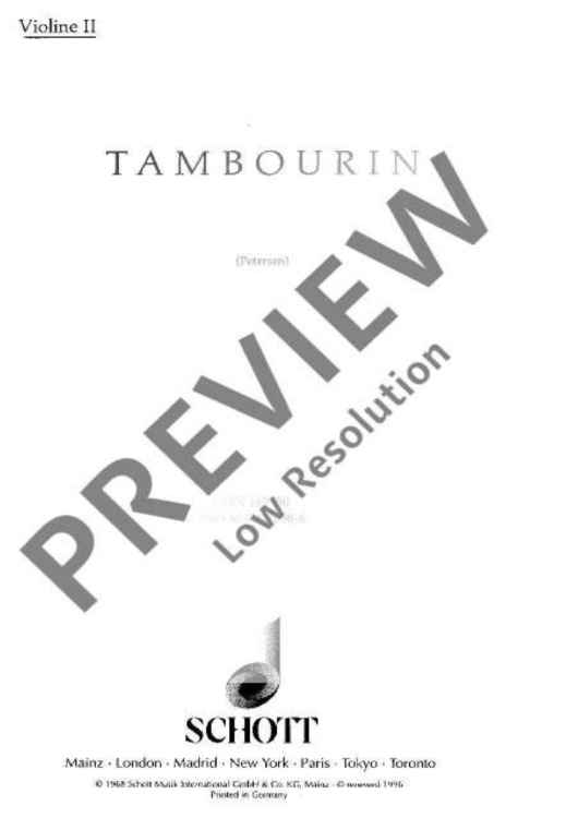 Tambourin - Violin 2
