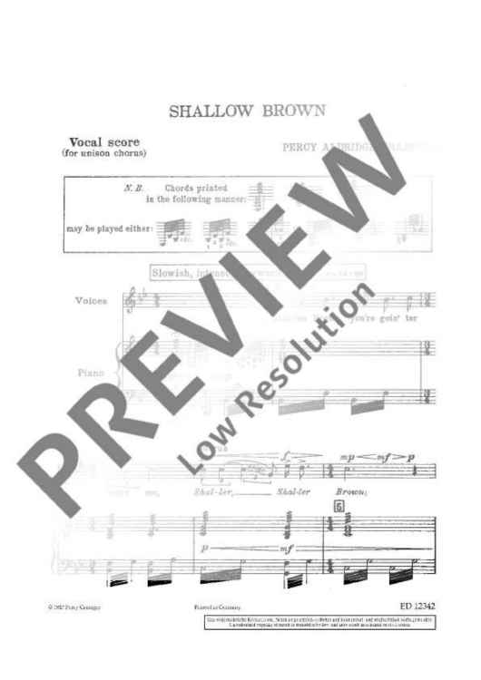 Shallow Brown - Score