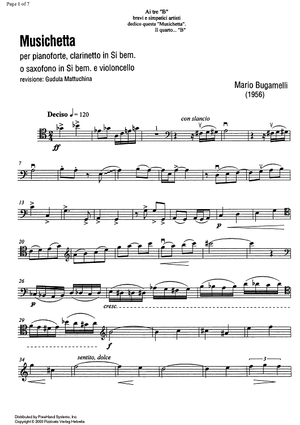 Musichetta - Cello