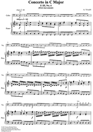 Concerto in C Major, III No. 6