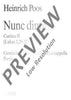 Nunc Dimittis - Choral Score