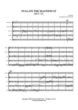 Fuga on the Magnificat, BWV 733 - Score