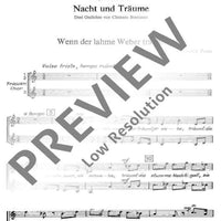 Nacht und TrÄume - Choral Score