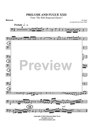 Prelude and Fugue XXII - Bassoon