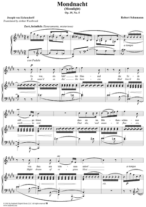 Liederkreis, Op. 39: No. 5, "Mondnacht" (Moonlight)