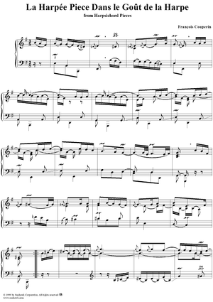 Harpsichord Pieces, Book 4, Suite 21, No.4:  La Harpée  Piece dans le goût de la Harpe