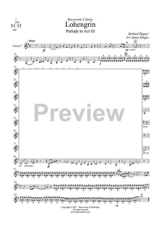 Lohengrin Prelude to Act III - Trumpet 7