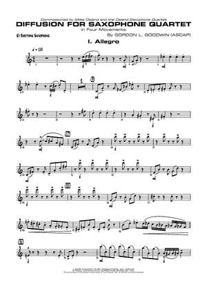 Diffusion for Saxophone Quartet - E-flat Baritone Saxophone