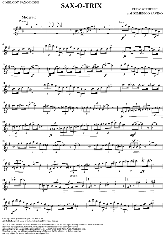 Sax-O-Trix - C Melody Saxophone