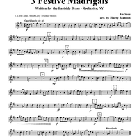 3 Festive Madrigals - Trumpet 1