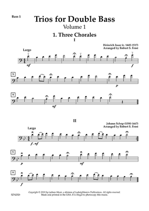 Trios for Double Bass - Volume 1 - Bass 1